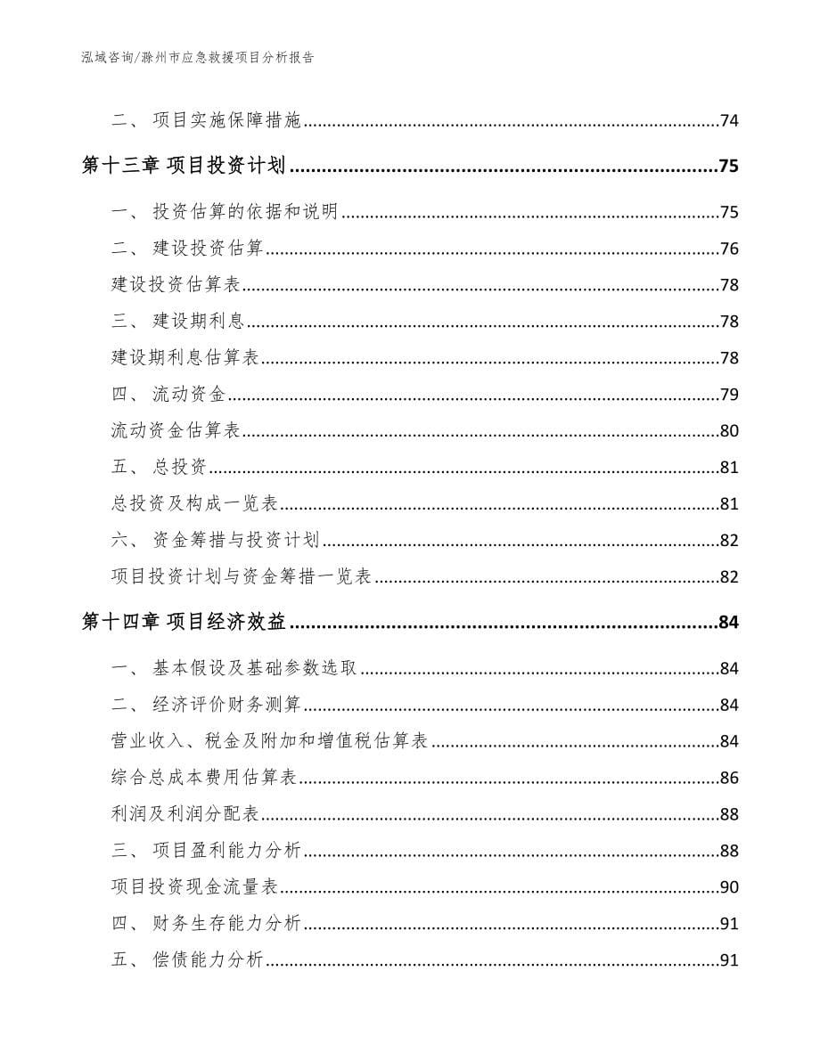 滁州市应急救援项目分析报告_第5页