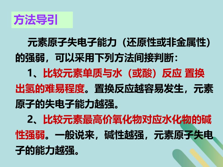 2018-2019学年高中化学 第一章 原子结构与元素周期律 1.3 元素周期表的应用课件 鲁科版必修2_第4页