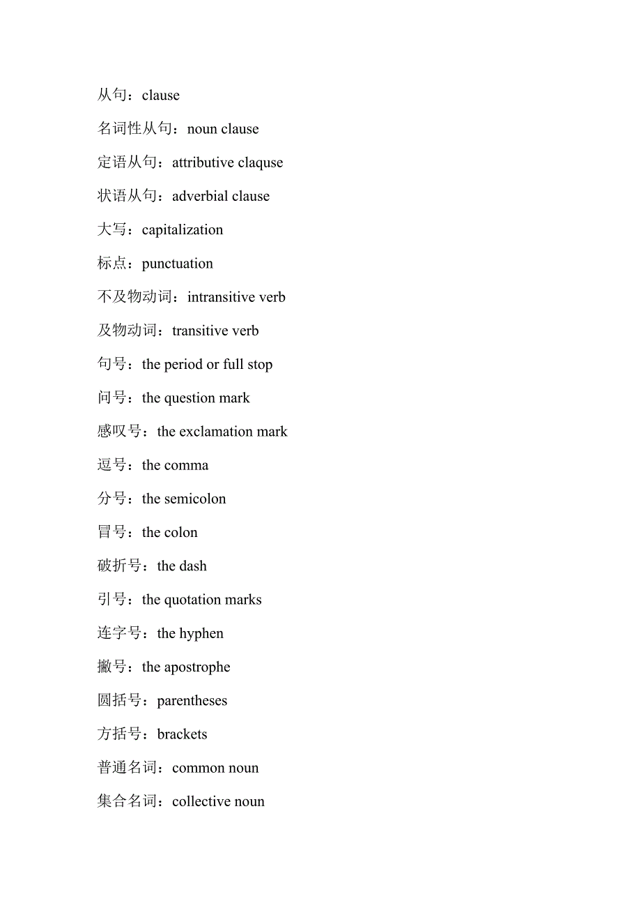 魅力英语常见语法术语的英文表达.doc_第2页