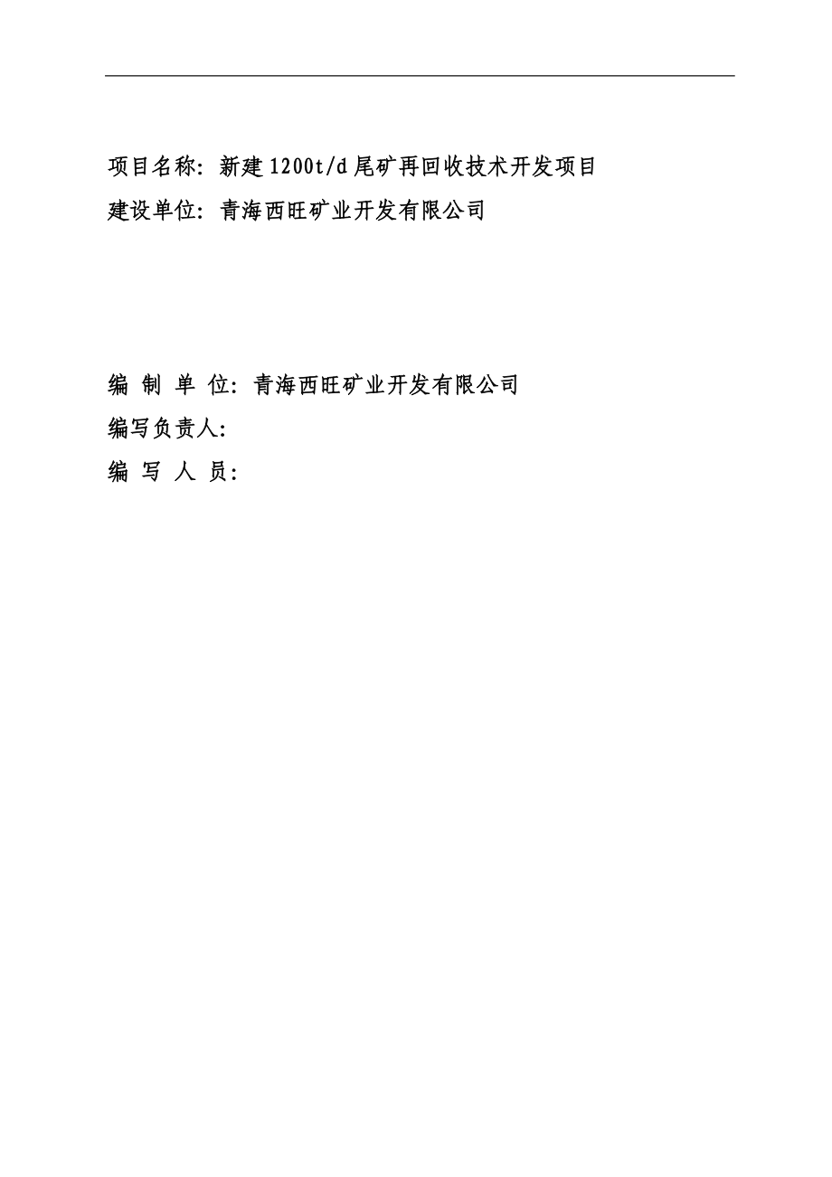 新建1200td铁尾矿再回收技术开发可行性论证报告.doc_第2页