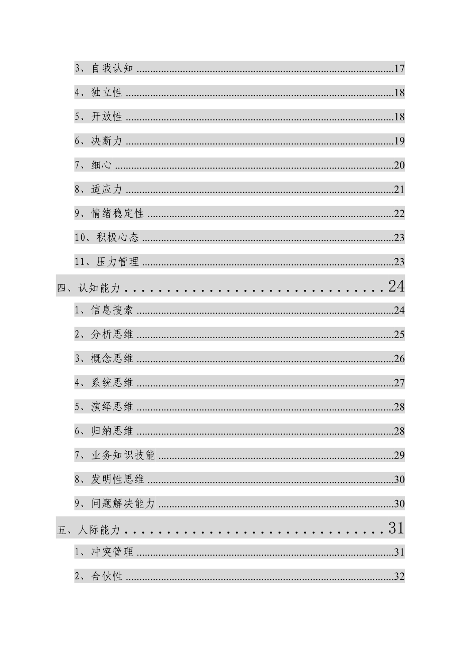 2022经典行为面试素质模型系统及题目集锦_第2页