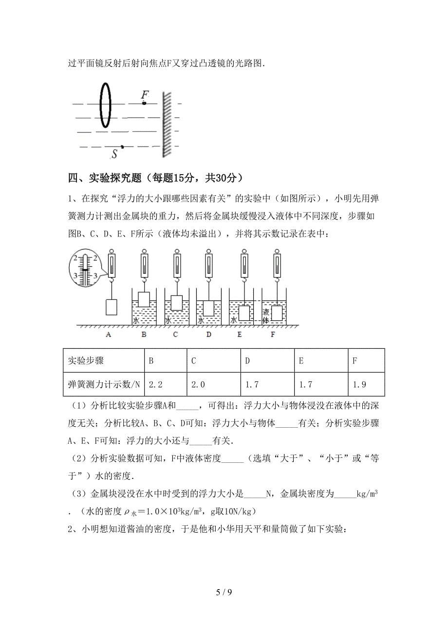 2021—2022年人教版八年级物理上册期中测试卷【带答案】.doc_第5页