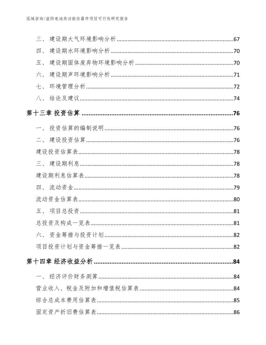 益阳电池类功能性器件项目可行性研究报告_范文_第5页