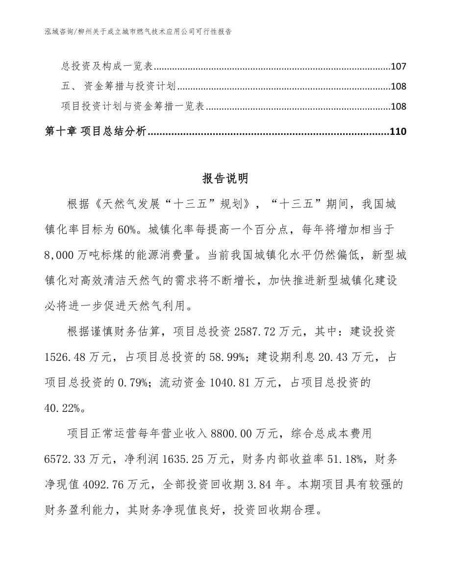 柳州关于成立城市燃气技术应用公司可行性报告_范文_第5页