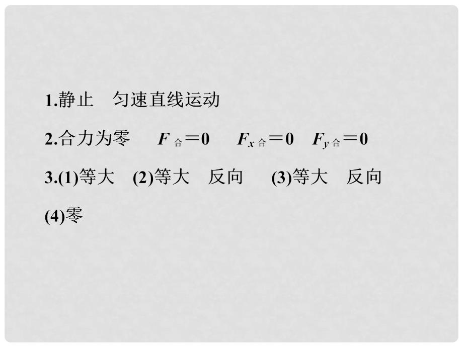 高中物理 4.3 共点力的平衡及其应用（二）课件 沪科版必修1_第3页