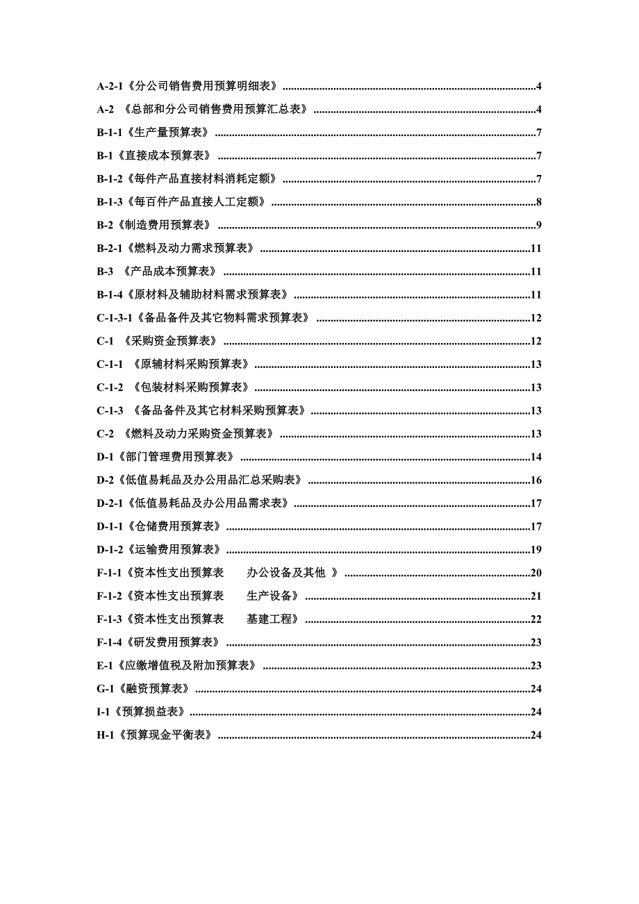 全面预算管理表格填制说明及手册（Word）_第2页