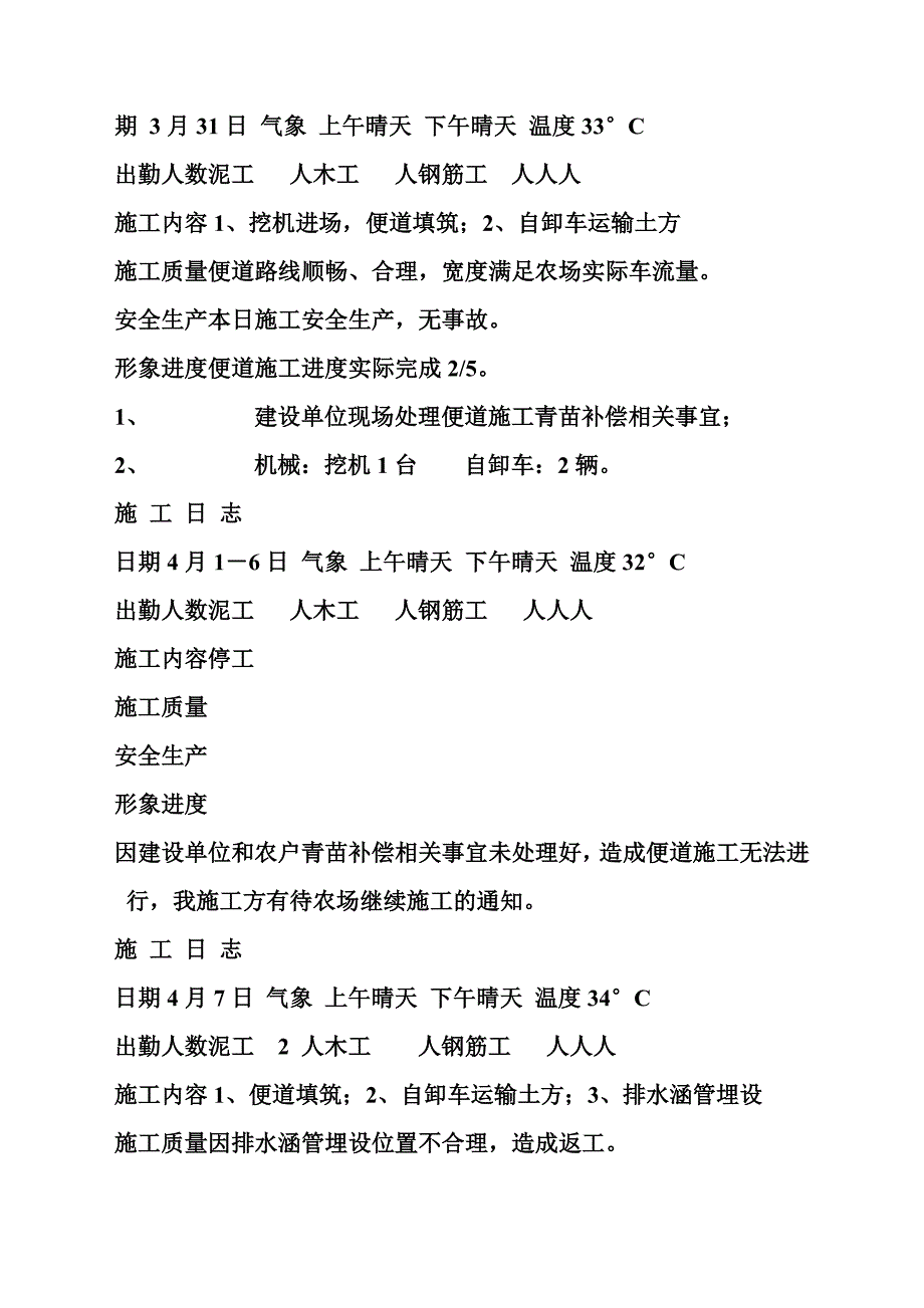 建筑施工日志范文_第1页