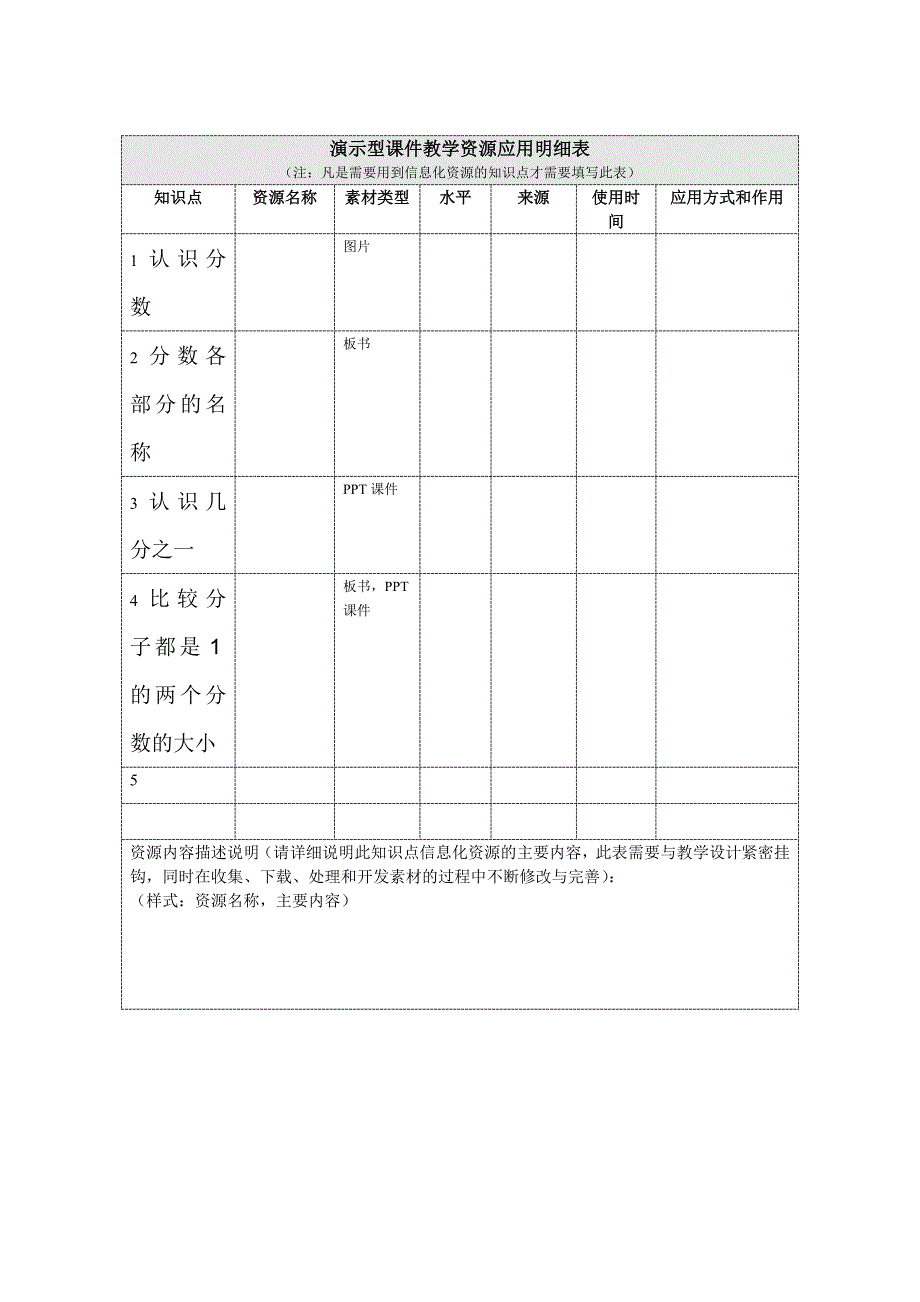 教学资源明细表_第1页