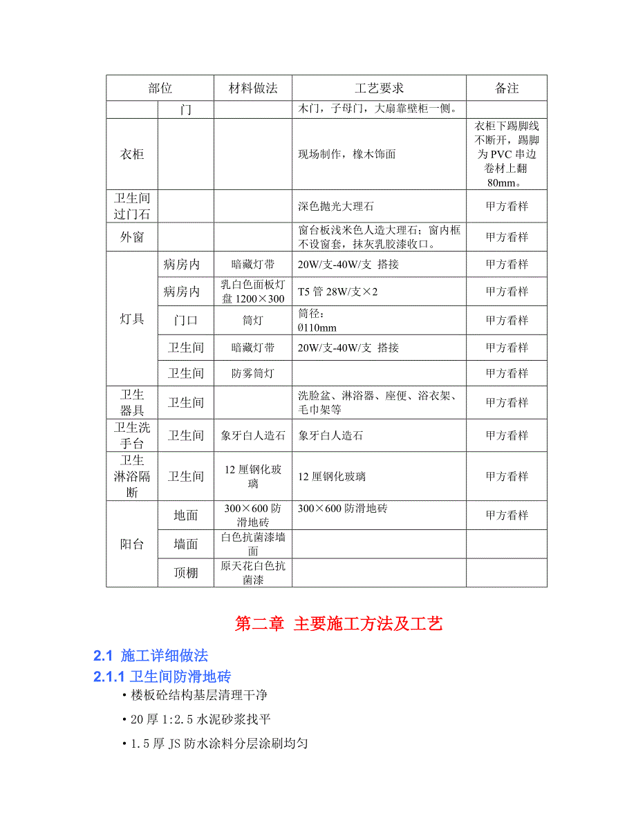 病房装饰样板间施工方案_第3页