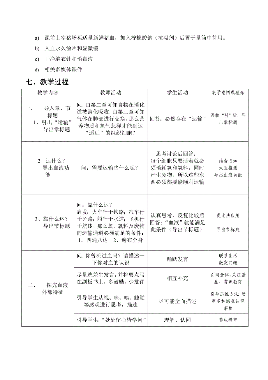 流动的组织血液教学设计.doc_第2页