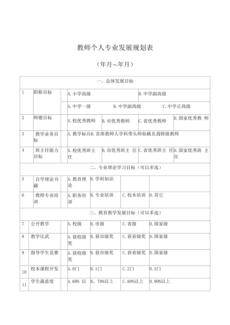 教师个人基本信息登记表_第4页