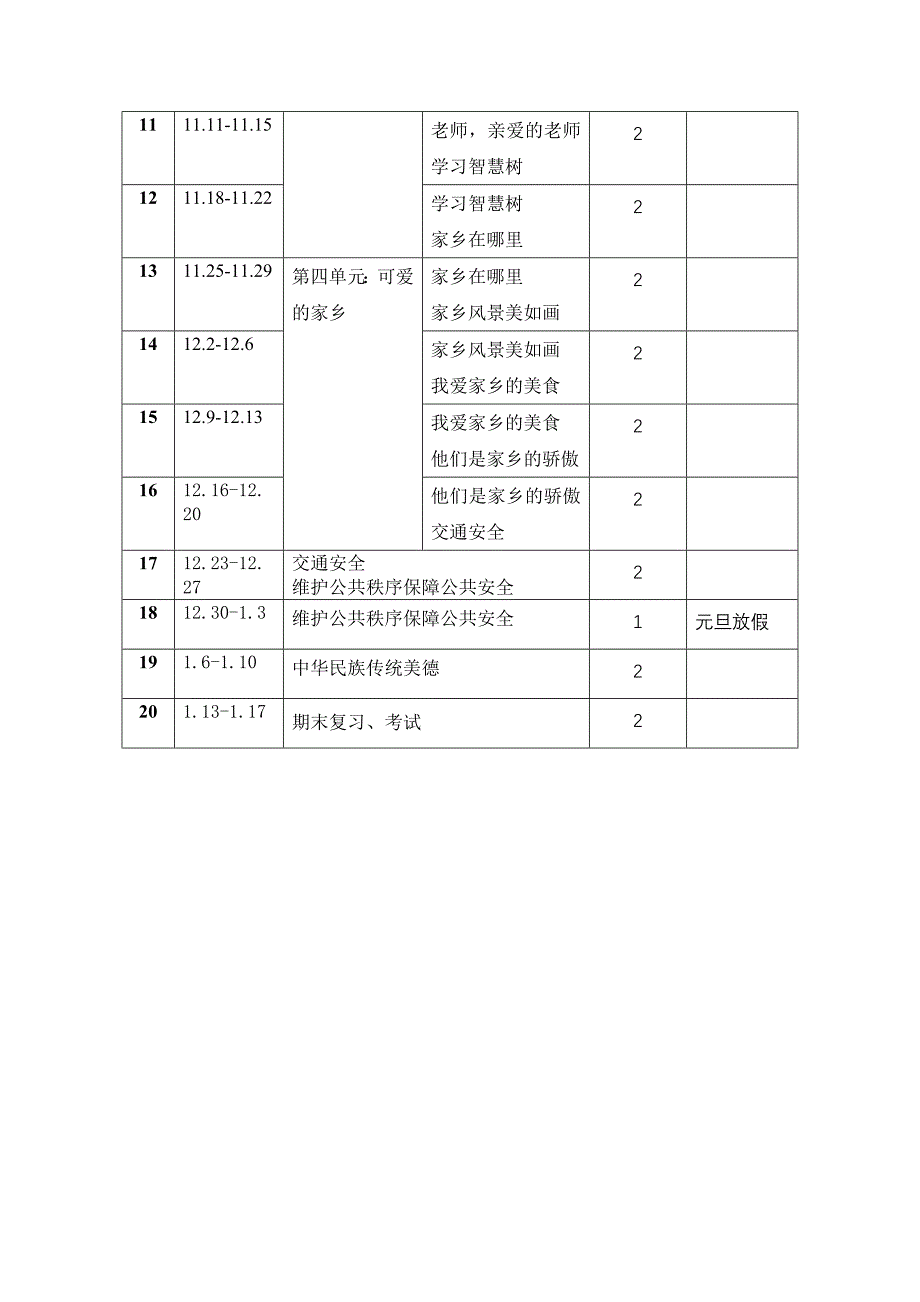 小学三年级品德与社会上册教学计划.doc_第4页