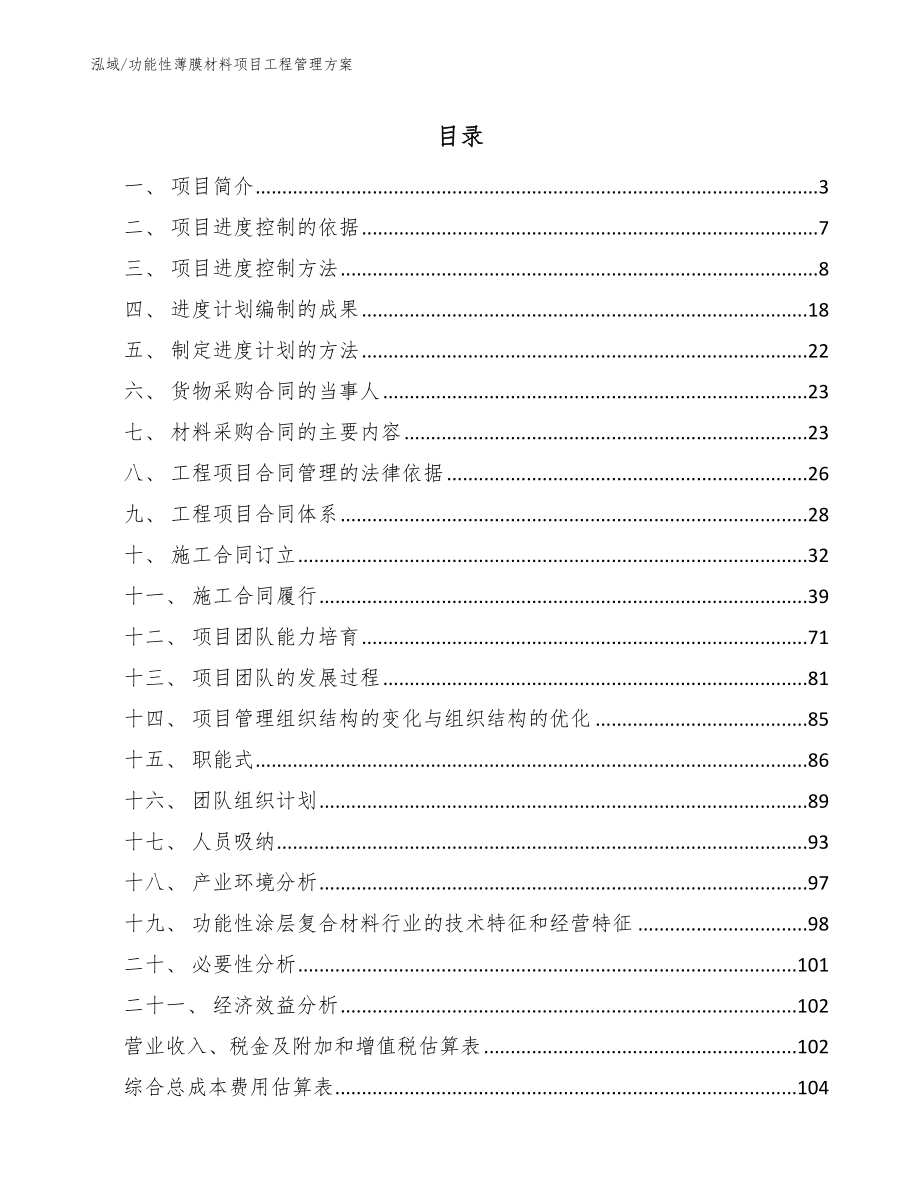 功能性薄膜材料项目工程管理方案_第2页