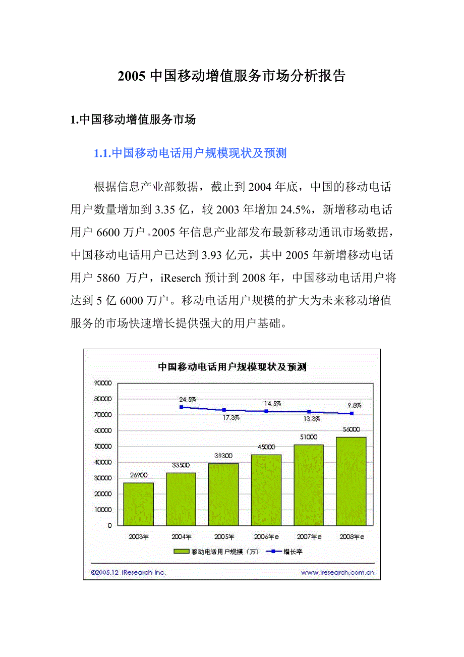 XXXX中国移动增值服务市场分析报告31_第1页