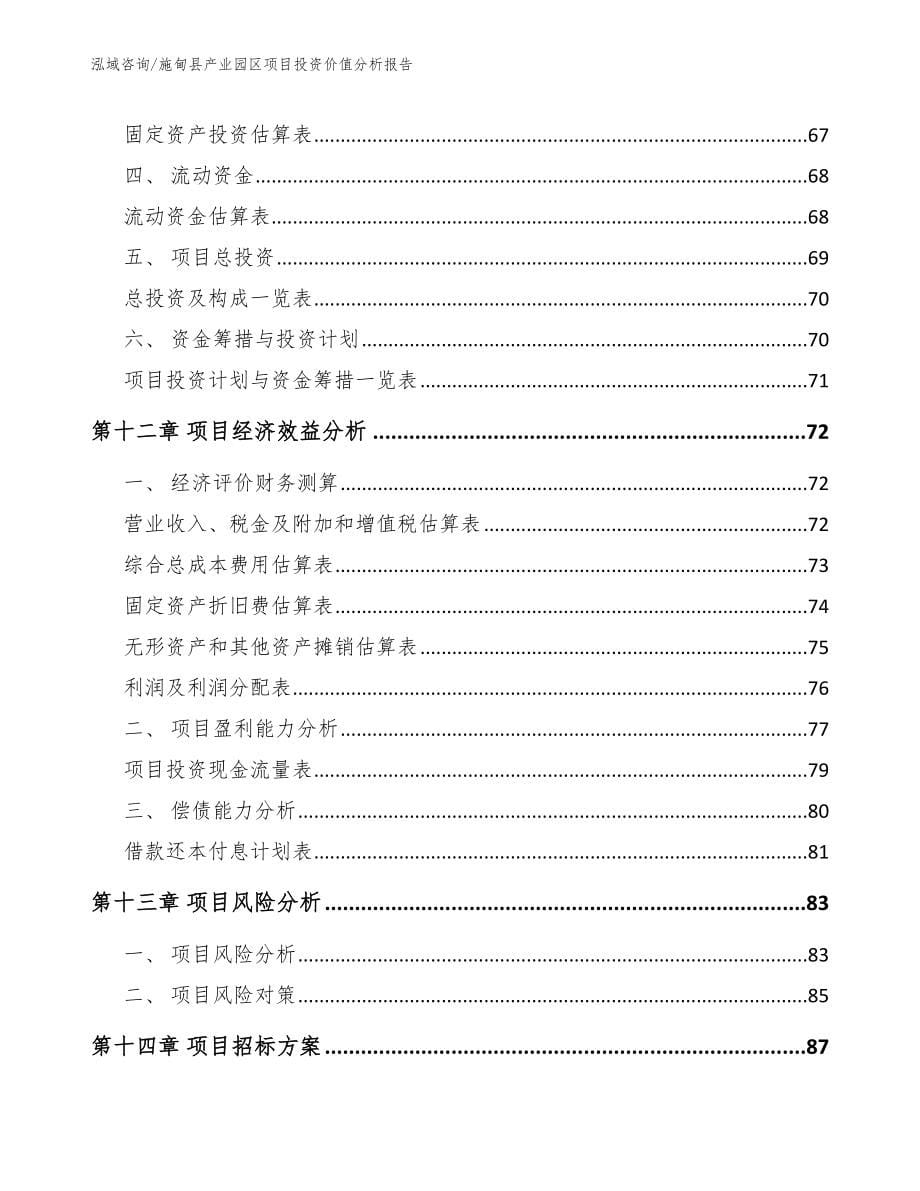 施甸县产业园区项目投资价值分析报告模板范文_第5页