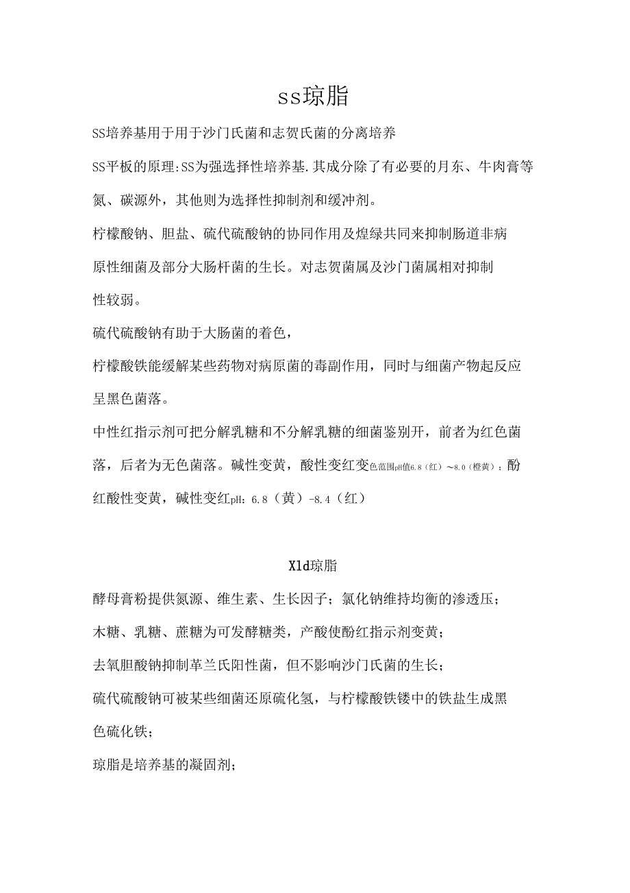 各种培养基琼脂原理_第1页