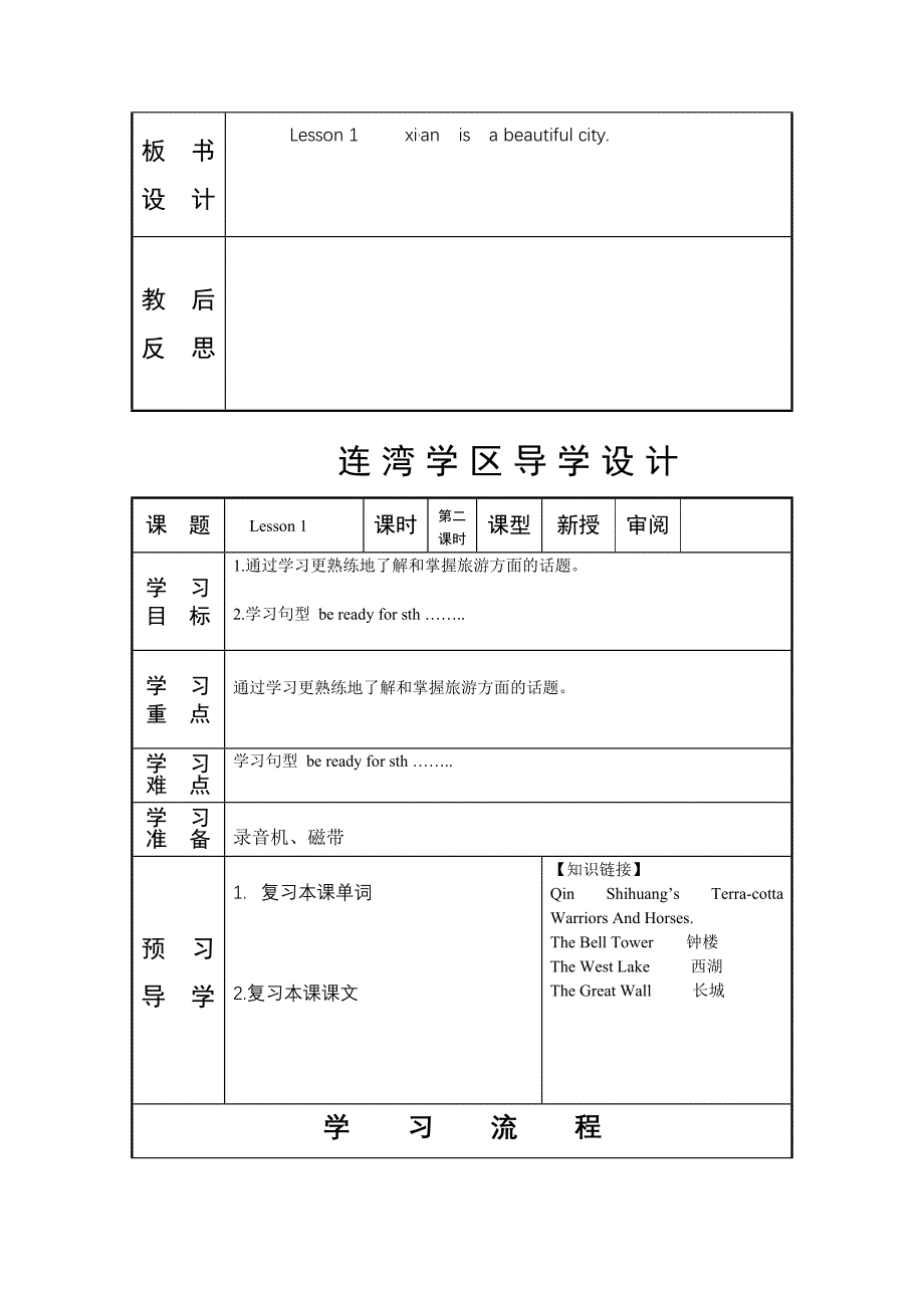 六年级英语下册教案第一周_第3页