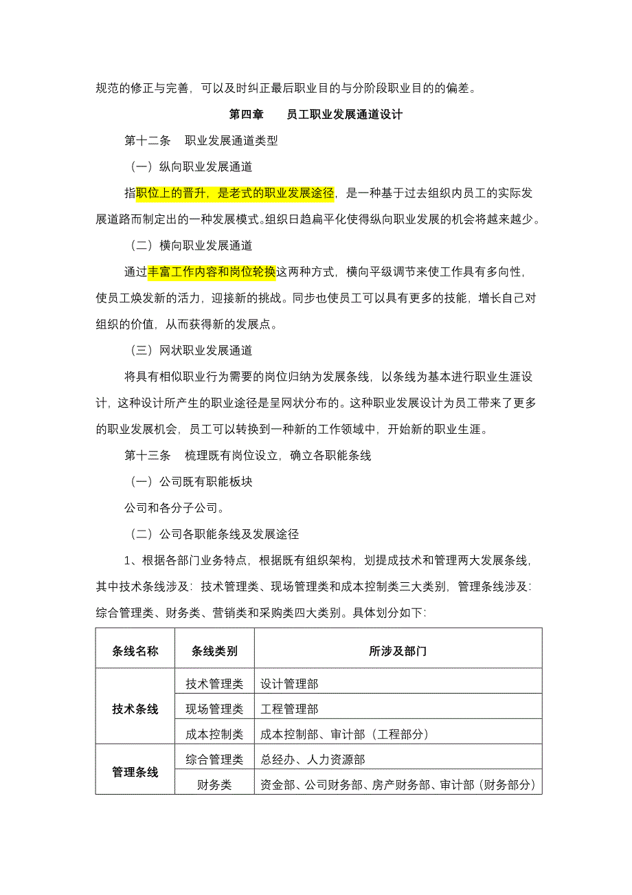 员工职业生涯发展通道方案_第3页