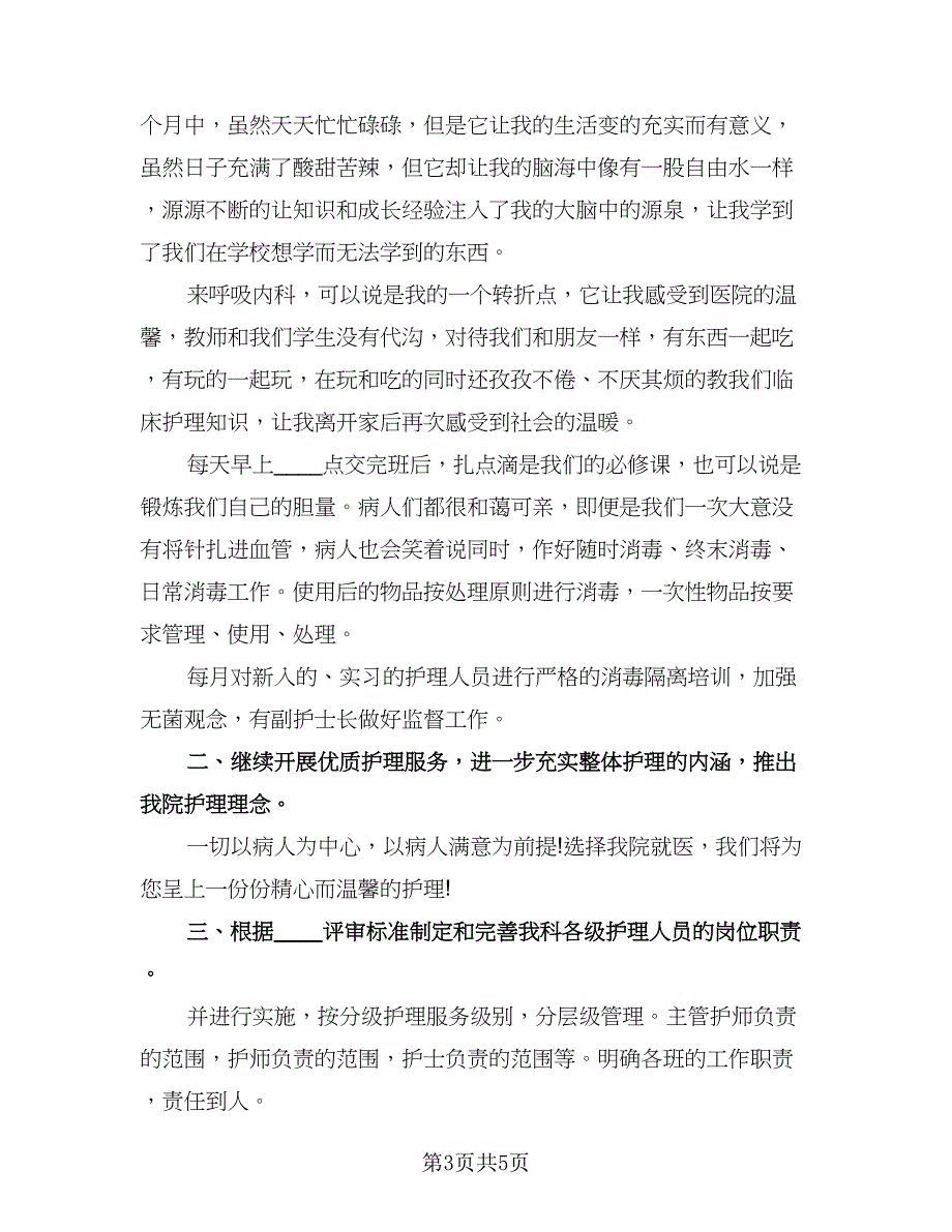 内科护士个人工作总结标准模板（二篇）_第3页