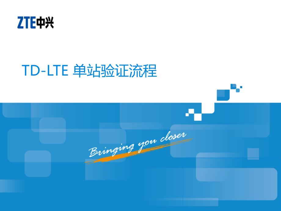 新手专用：TD-LTE单站验证流程_第1页