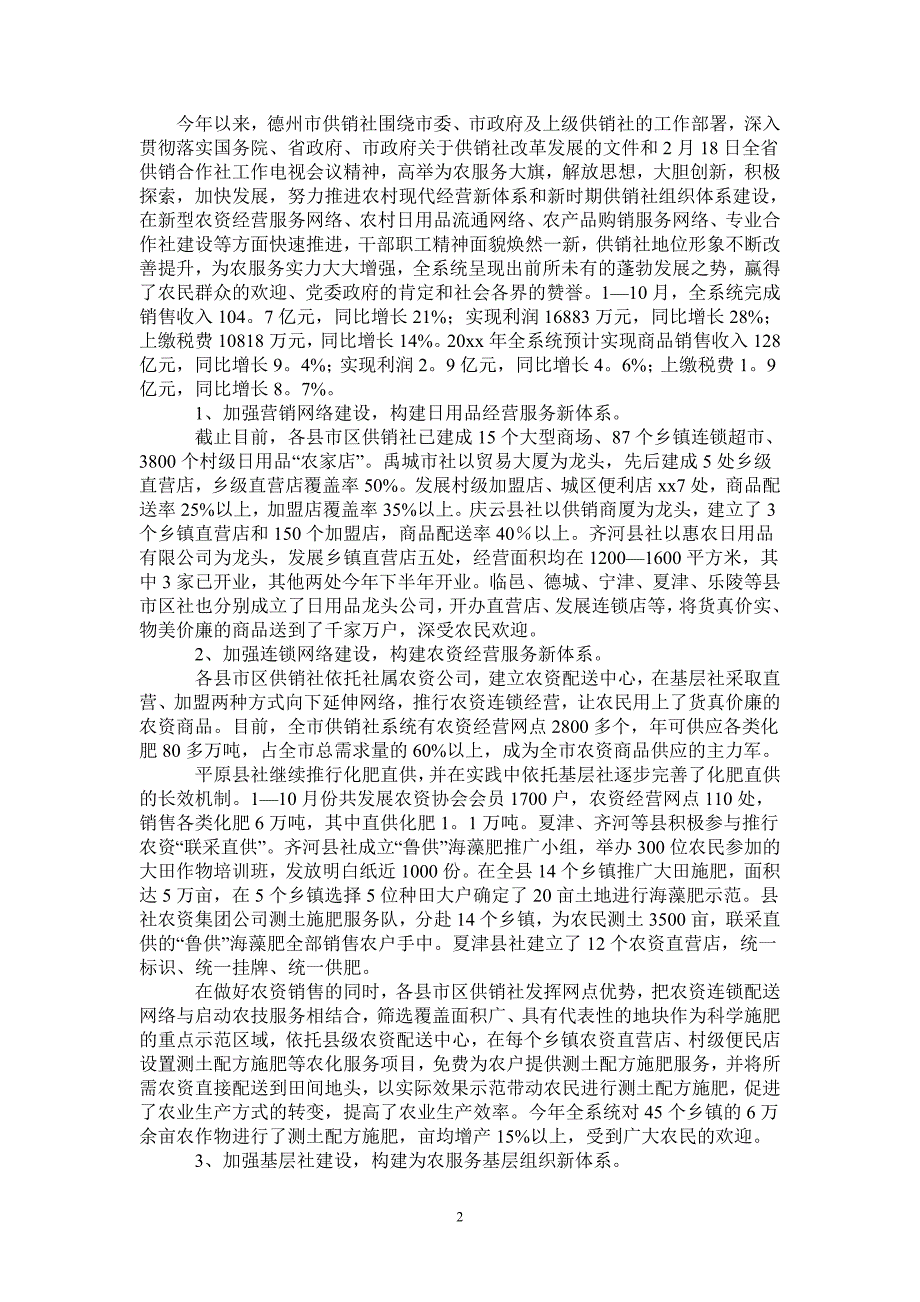 基层供销社的年终总结_第2页