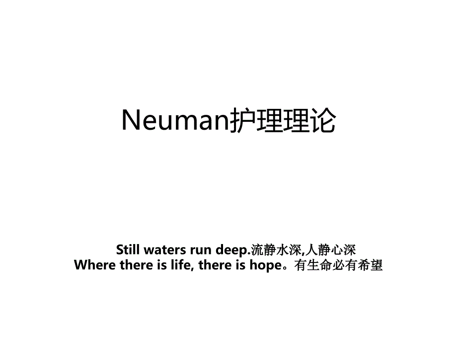 Neuman护理理论_第1页