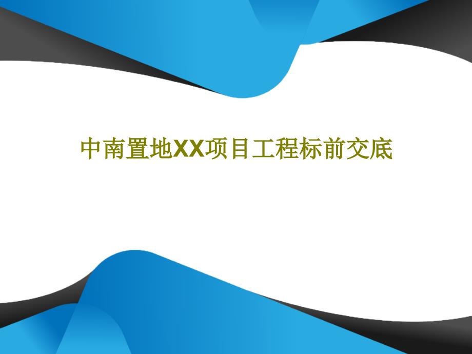 中南置地XX项目工程标前交底52页PPT课件_第1页