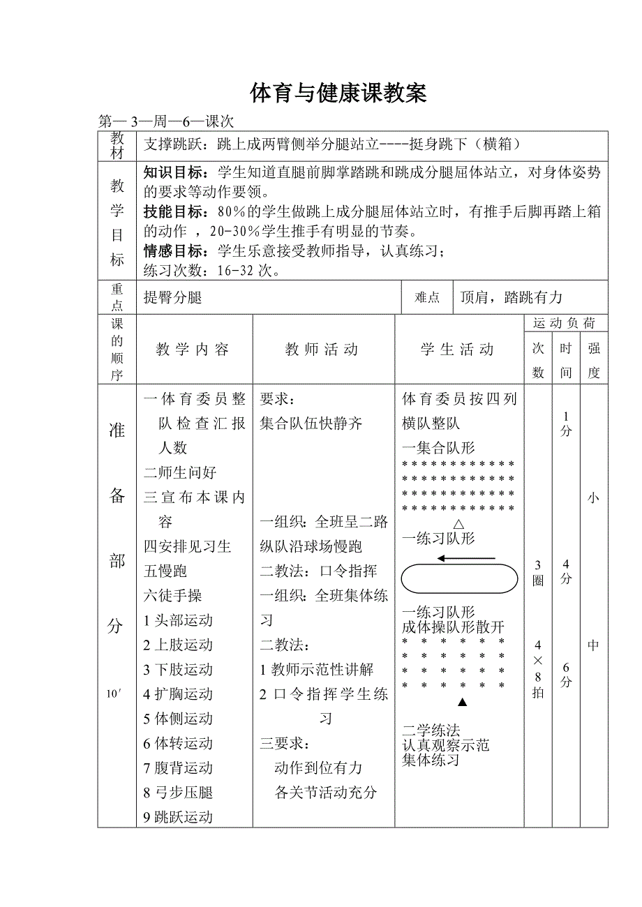 体育与健康课程教案（八下6）_第1页