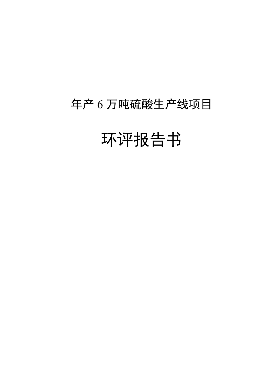 年产6万吨硫酸生产线项目环评报告书-九江中伟科技化工有限公司.doc_第1页