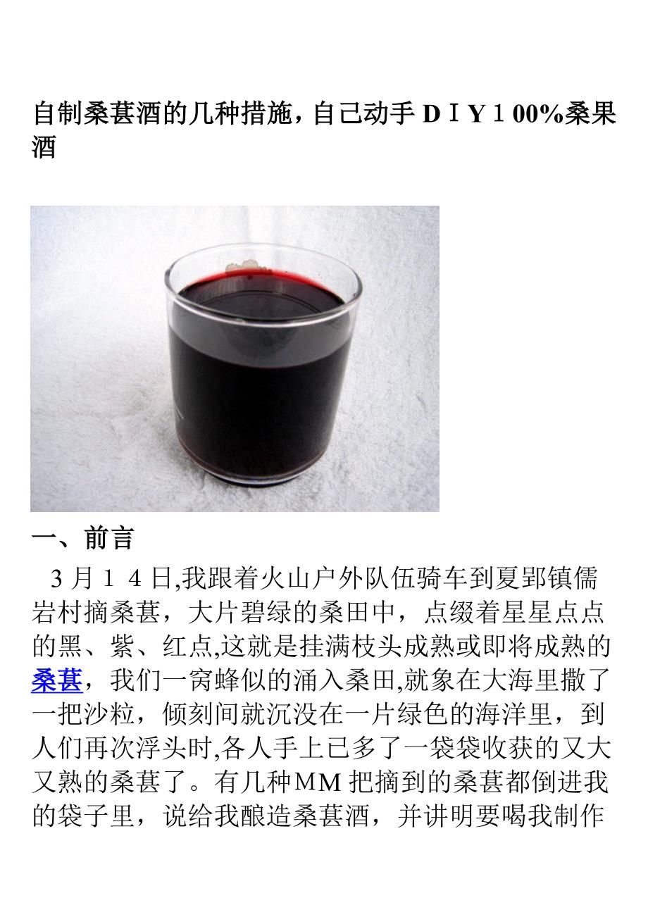 自制桑葚酒的几种方法_第1页