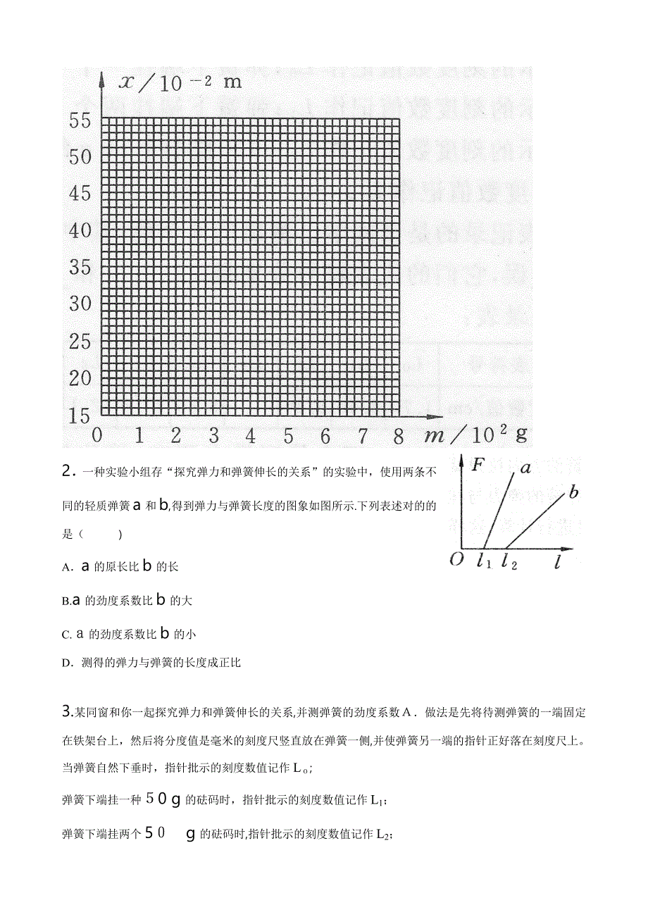 高中物理实验-探究弹力和弹簧伸长的关系_第3页