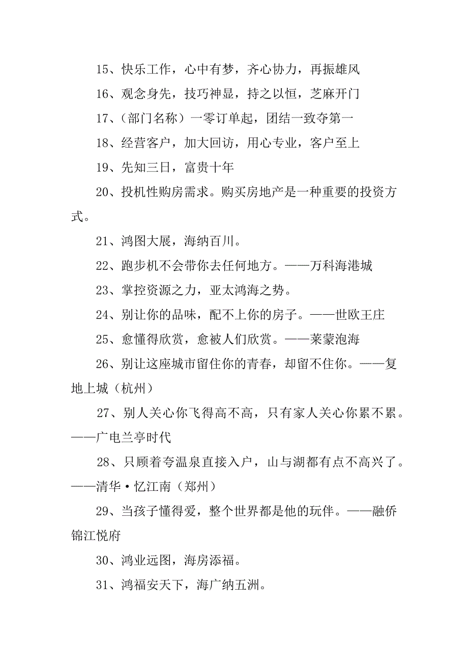 2023年度房地产团队口号_第4页