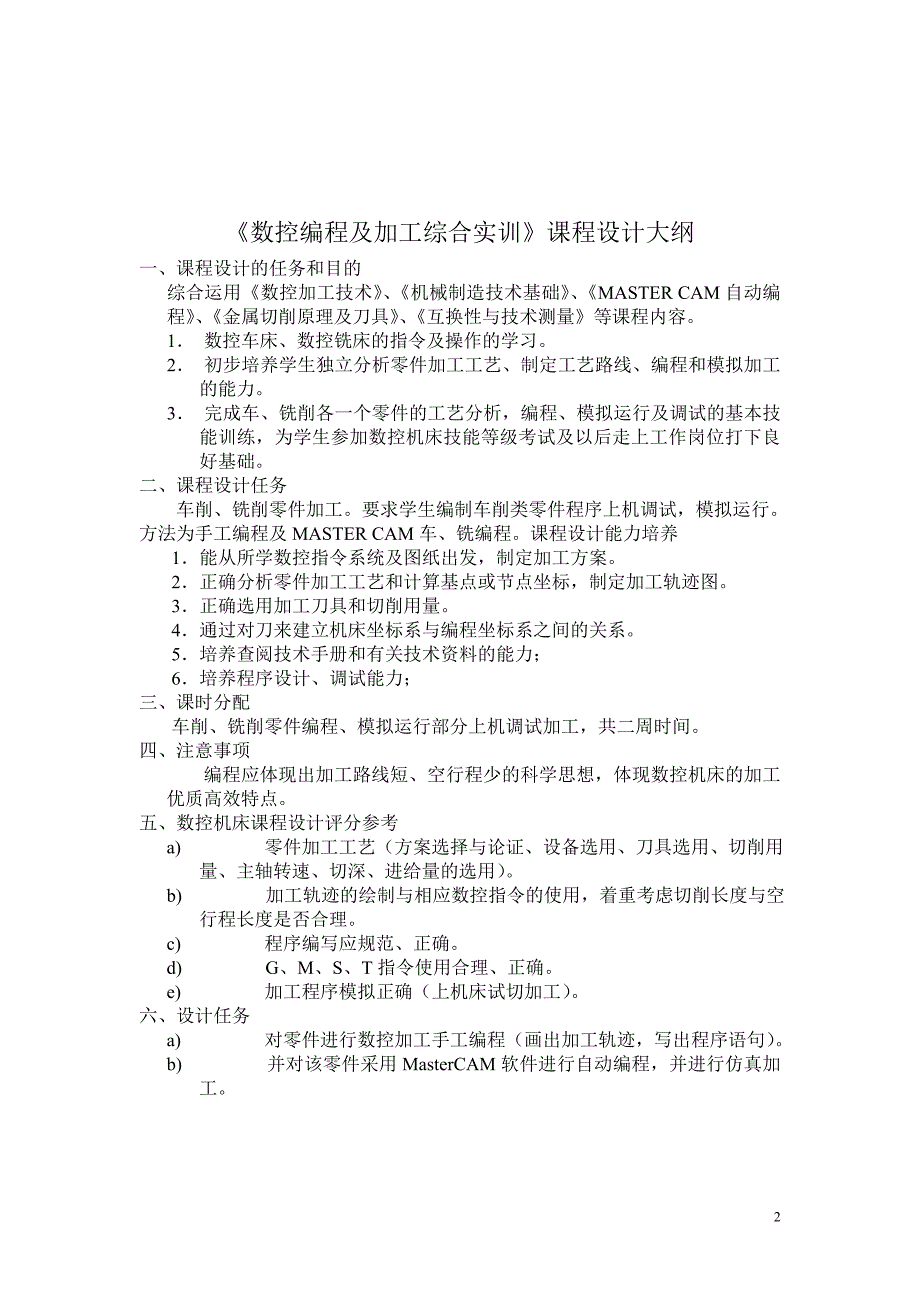 数控实训报告_第2页