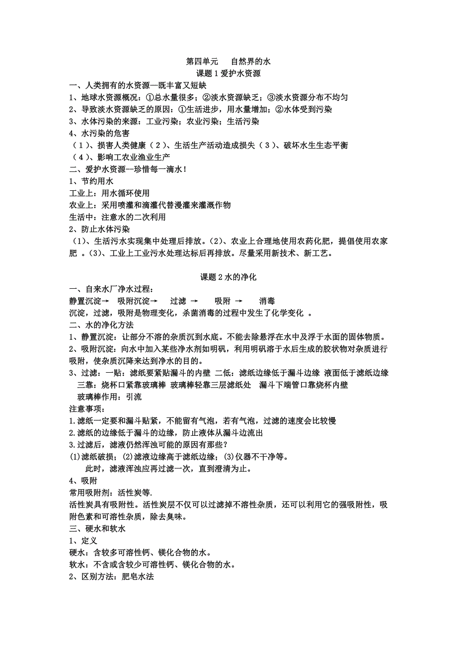 第四单元知识总结MicrosoftWord文档.doc_第1页