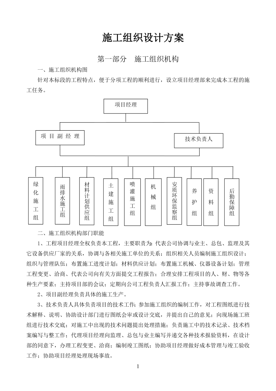 园林绿化工程施工组织设计方案_第1页