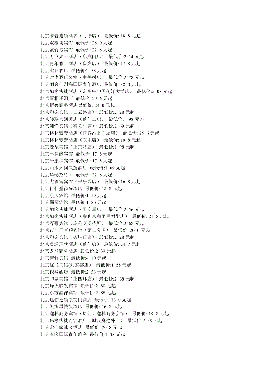 北京经济型酒店目录_第4页