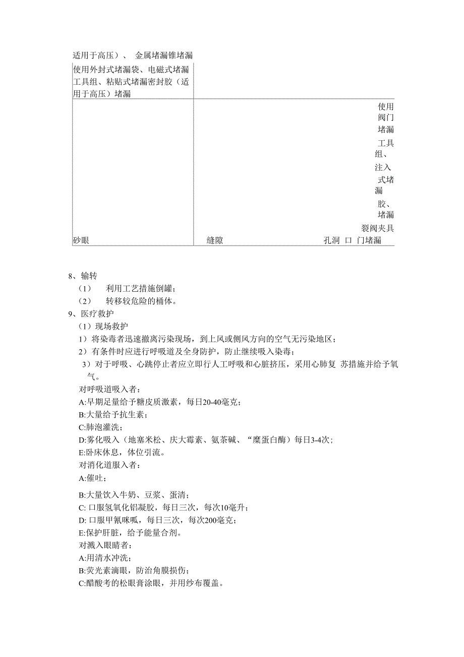 煤油泄漏事故现场处置方案_第4页