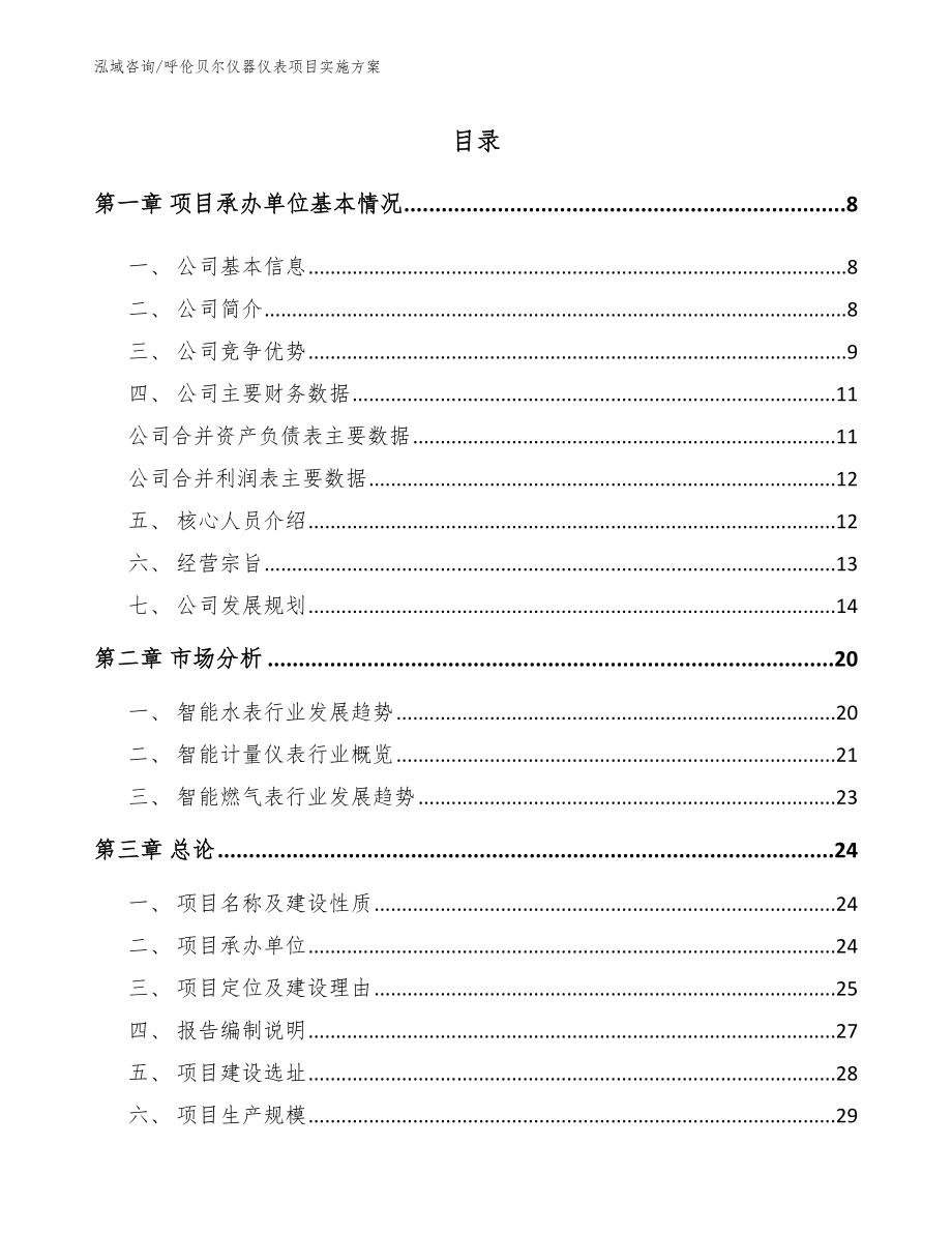 呼伦贝尔仪器仪表项目实施方案_第1页