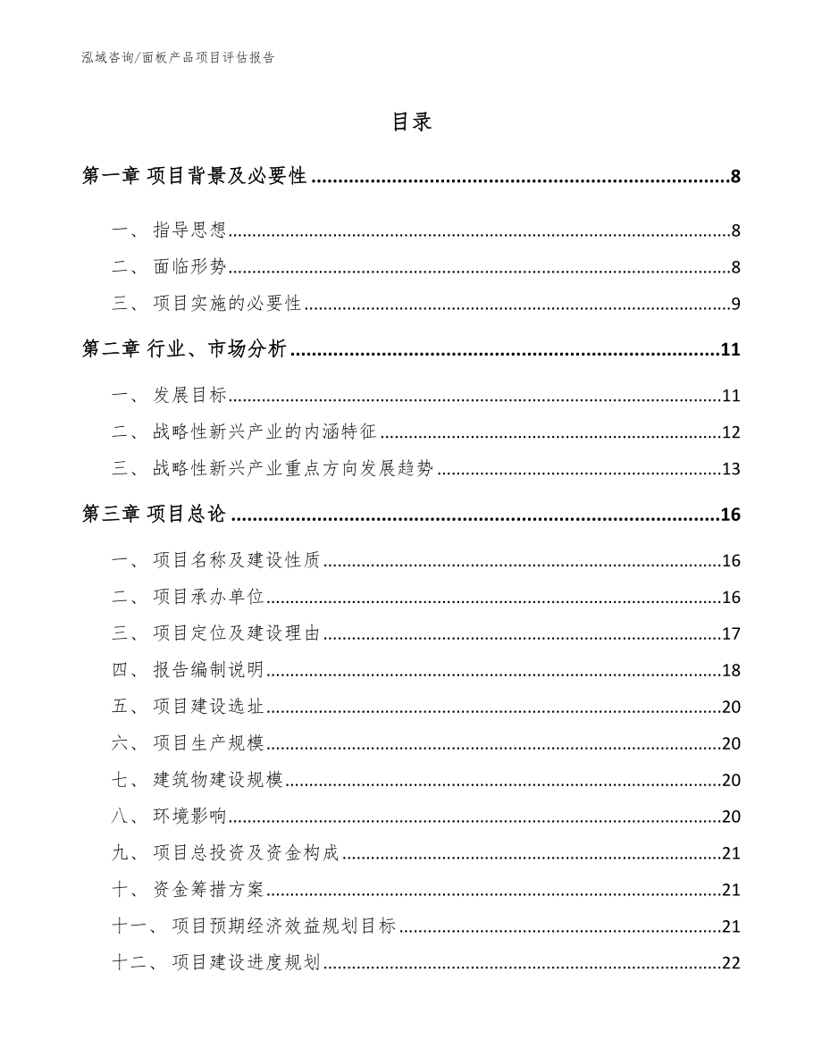 面板产品项目评估报告_第2页