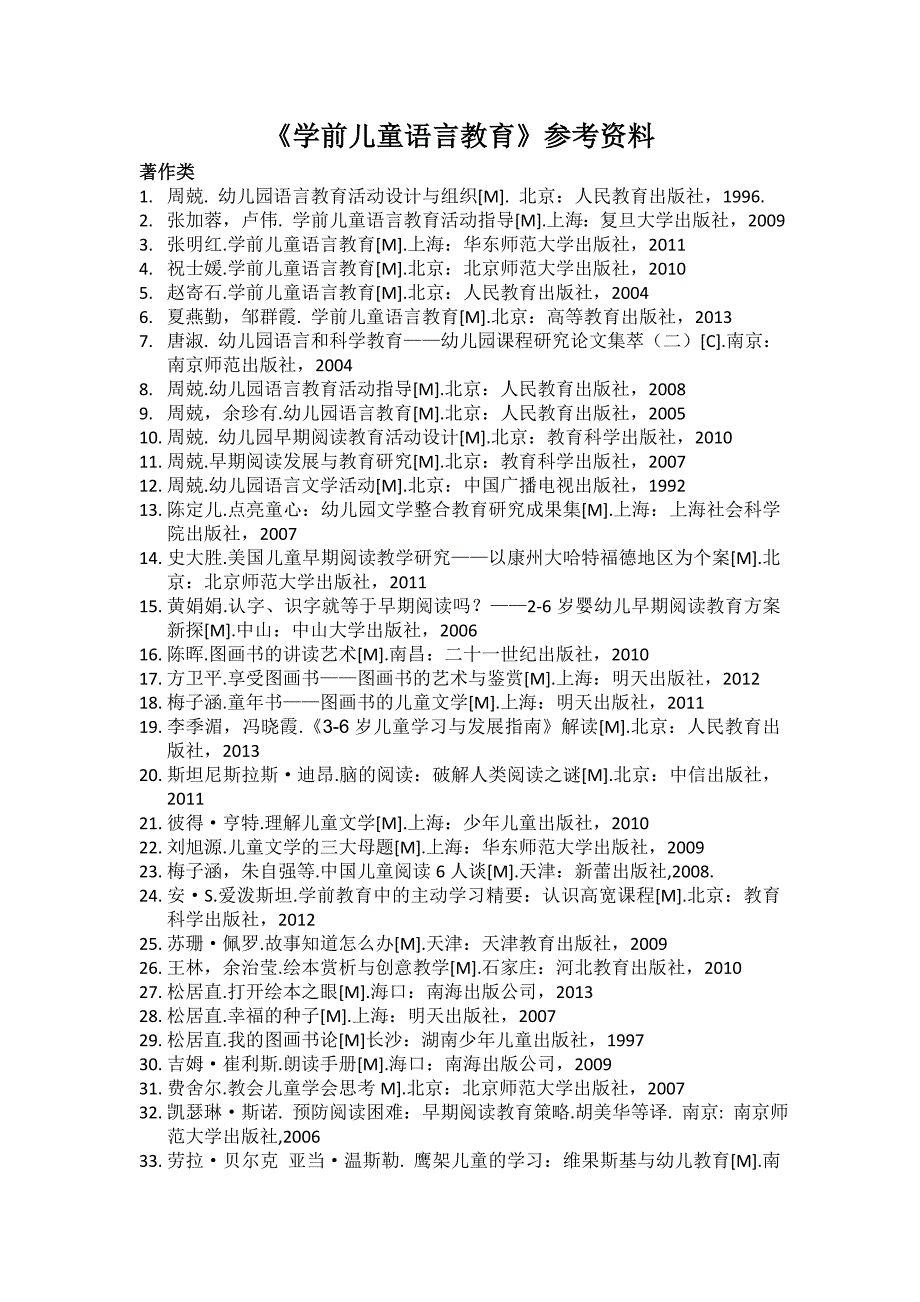 学前儿童语言教育参考文献2_第1页