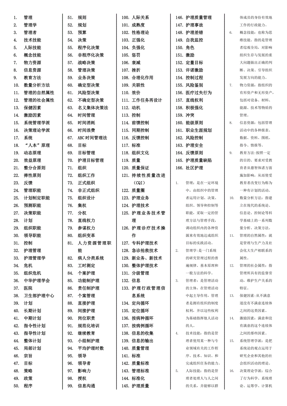 自考护理管理学名词解释_第1页