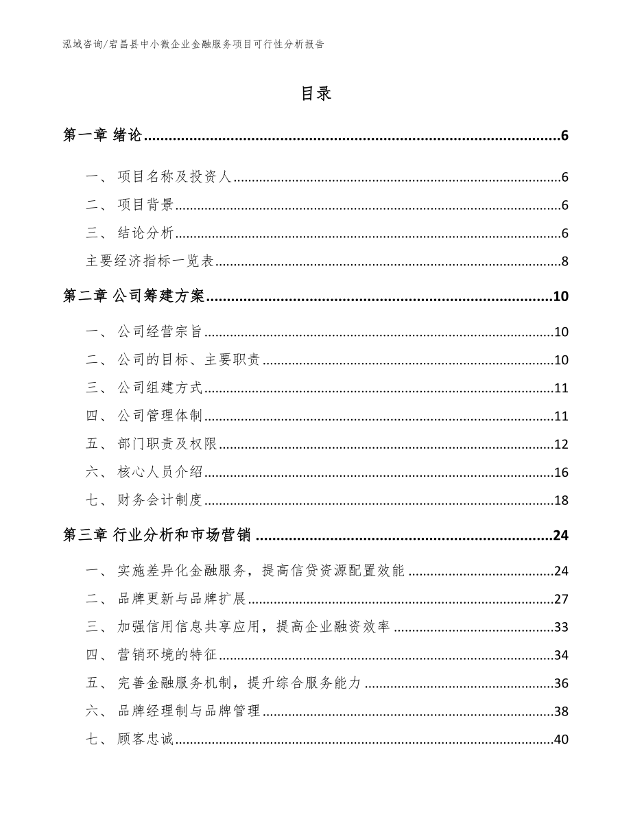 宕昌县中小微企业金融服务项目可行性分析报告_第2页