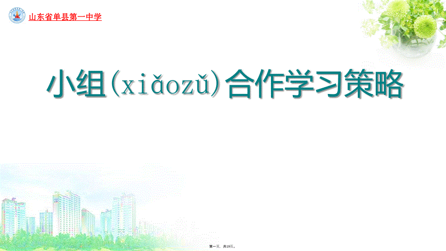 小组合作学习策略复习课程_第1页