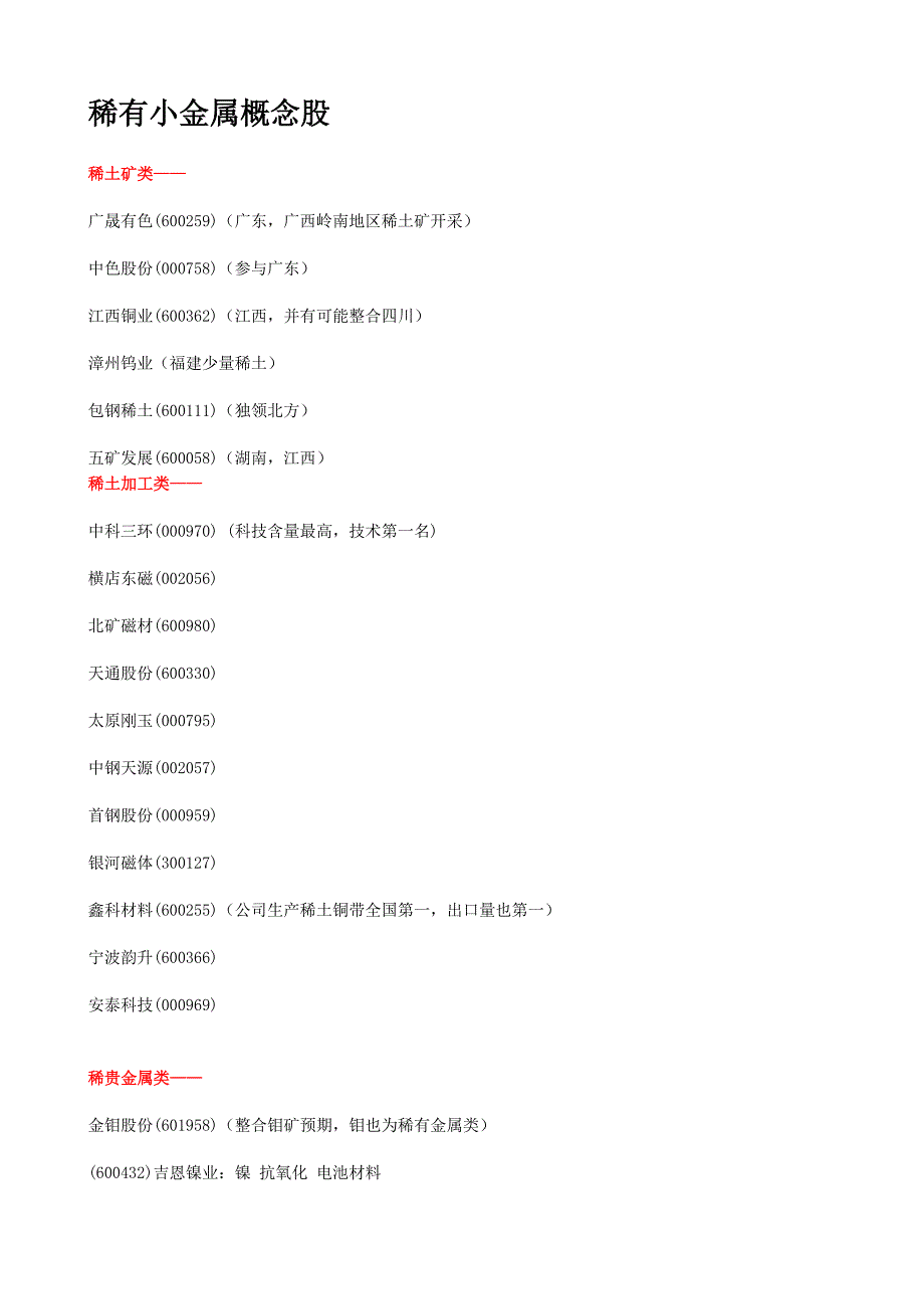 稀有资源股票一览.doc_第2页