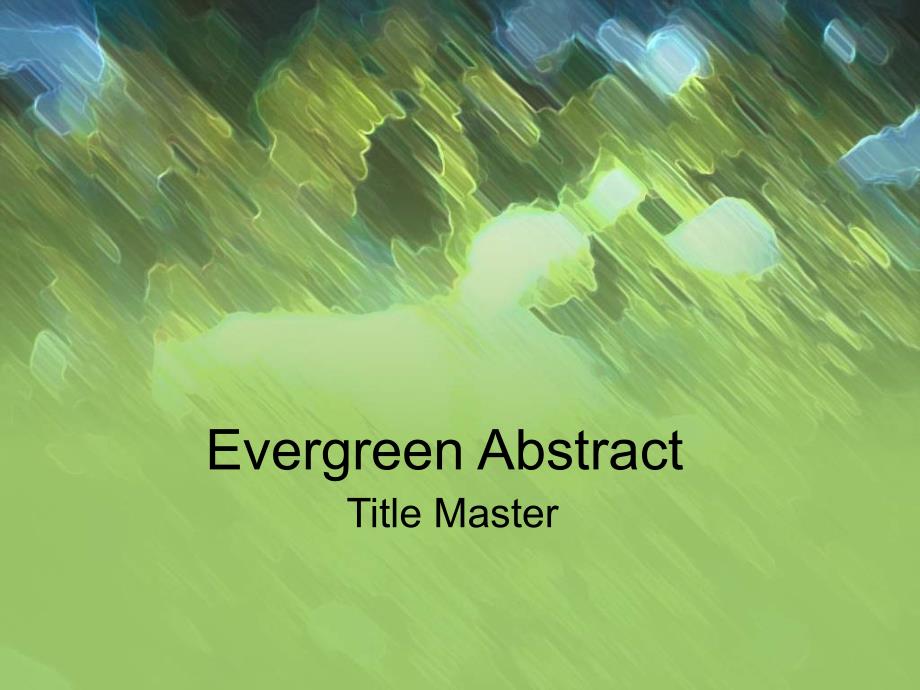 最新精美PPT模板evergreenabstract_第1页