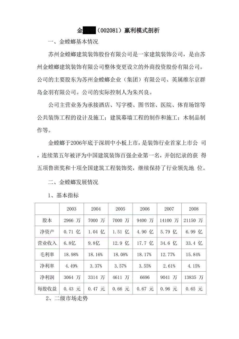 金螳螂赢利模式剖析_第1页