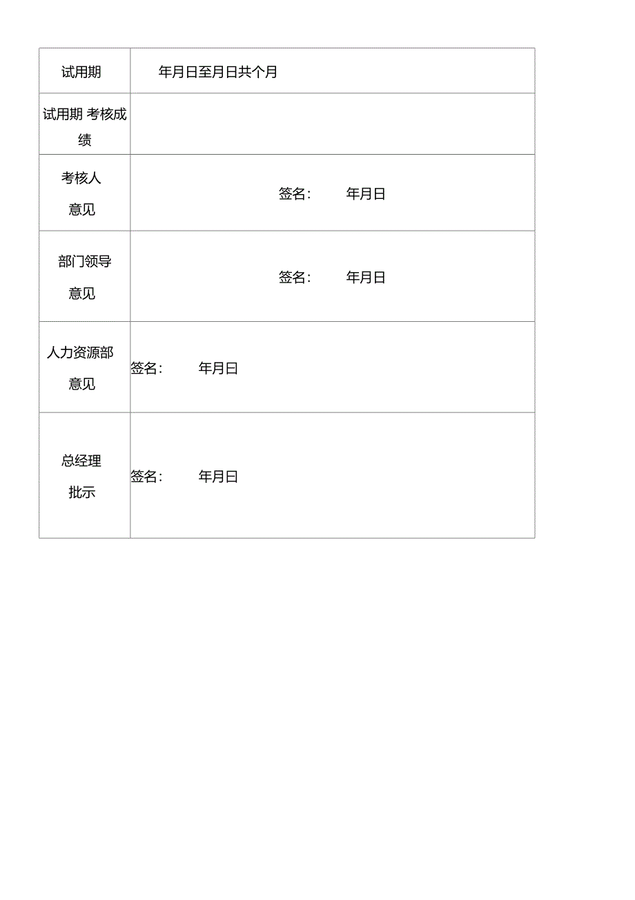 新员工试用期考核及转正申请表_第4页