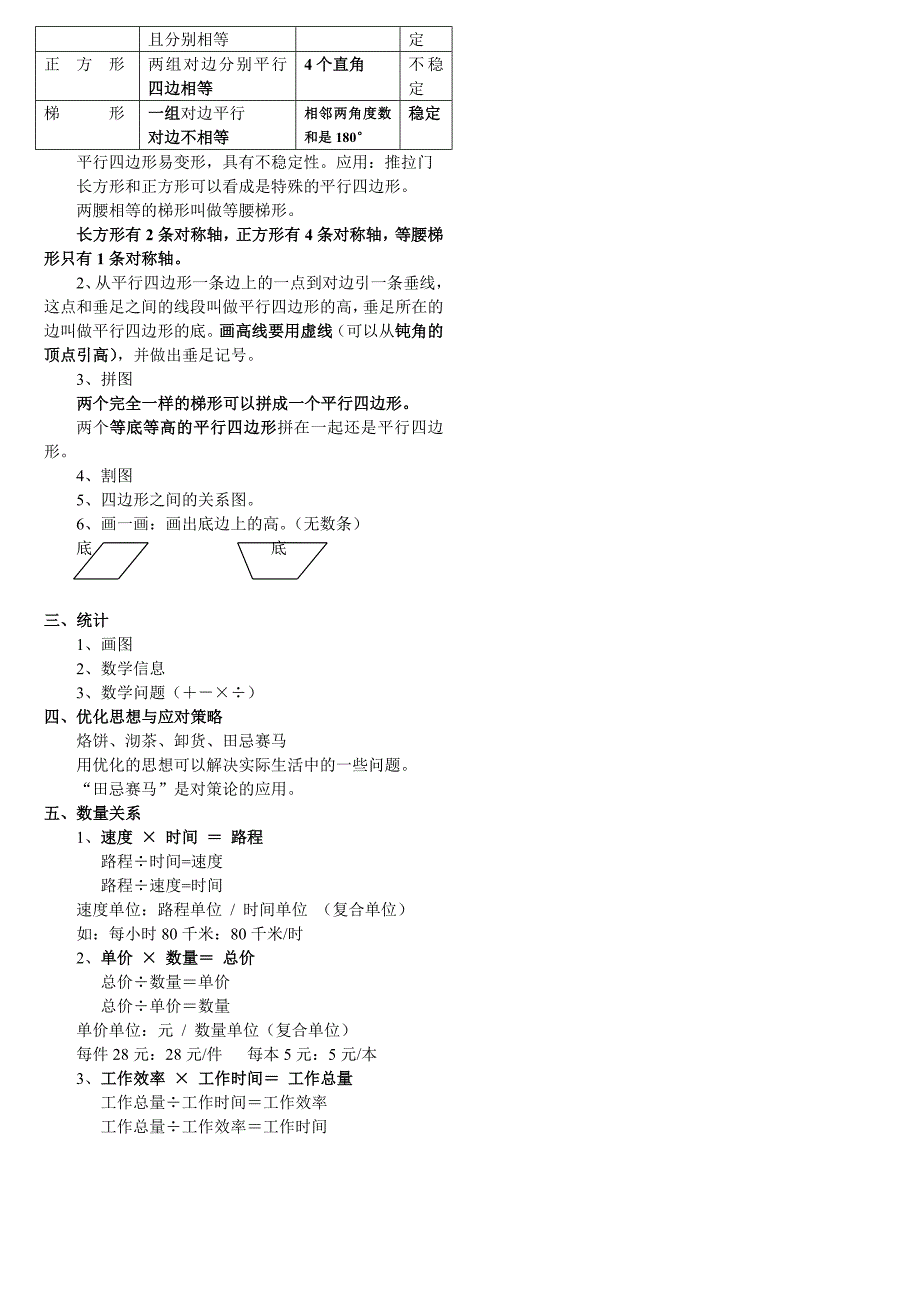 人教版小学四年级上册数学期末复习资料_第3页