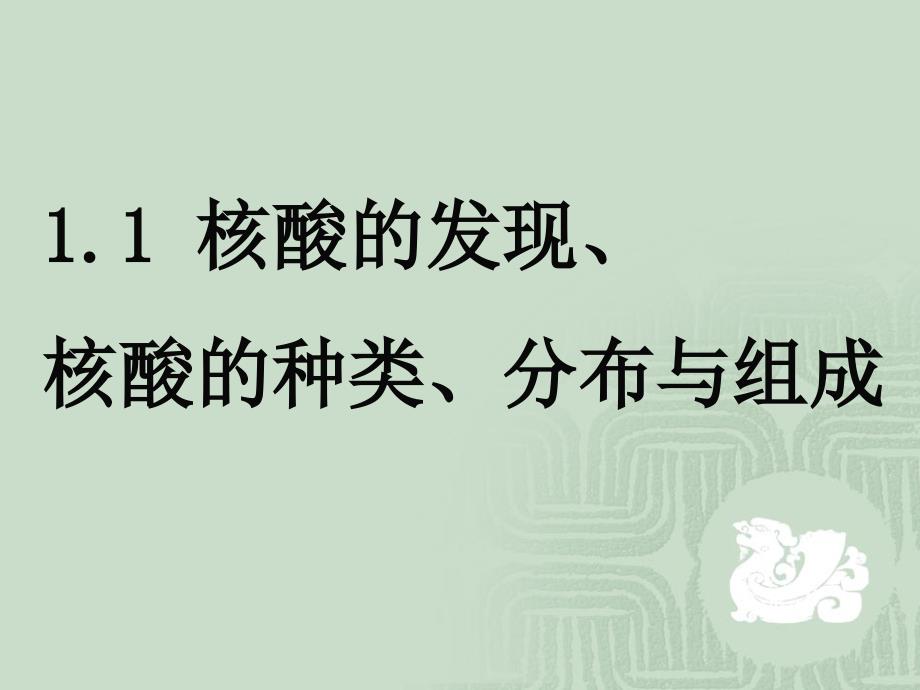 11核苷酸发现种类分布与组成_第1页