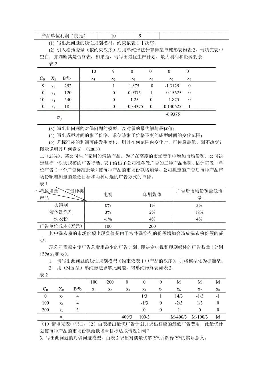 天大运筹学考研历年试题分类_第5页